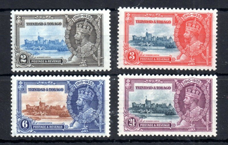 Trinidad & Tobago 1935 Silver Jubilee mint LHM set #239-242 WS14647