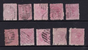 New Zealand x 10 unsorted QV 2d from 1874