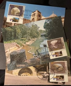 ISRAEL 1999. Catholic Pilgrimage Places. 3 Tarj.  Maximums. SG#1449/5. New-