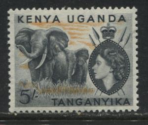 Kenya Tanganyika Uganda QEII 1954-59 definitives to 5/ mint o.g.