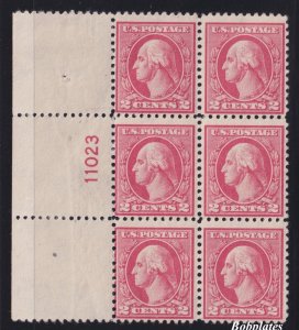 BOBPLATES #527 Washington Full Left Plate Block 11023 F-VF H SCV=$185