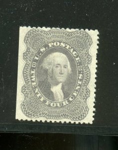 UNITED STATES  SCOTT #37 24c GRAY LILAC 15 1/2 PERF  MINT HINGED--SCOTT $1450.00