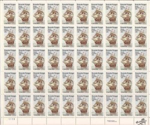 US Stamp - 1984 Roanoke Voyages - 50 Stamp Sheet - Scott #2093