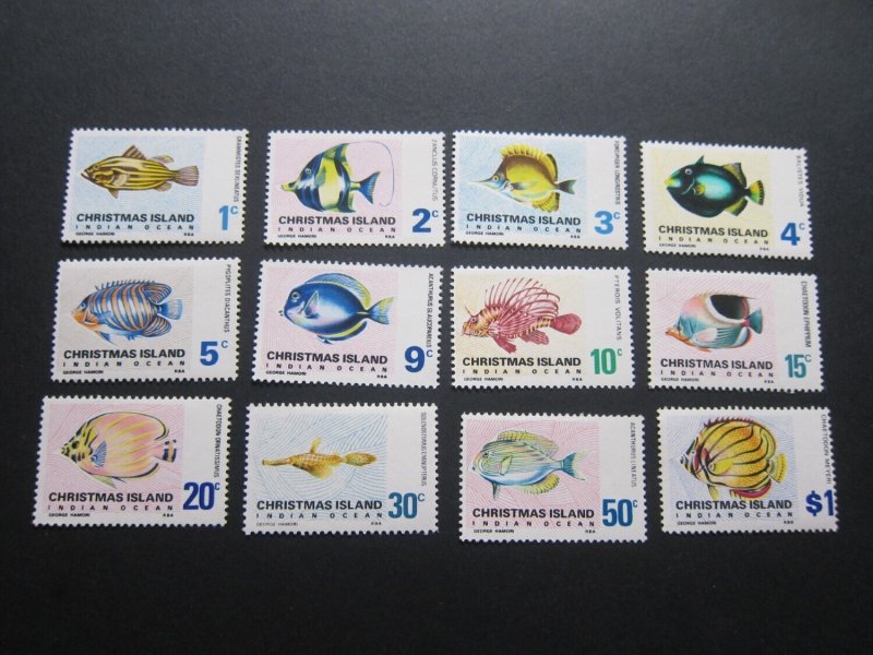 Christmas Island 1968 Sc 22-33 fish set MNH