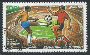 Djibouti #C221 100fr 1986 World Cup Soccer Championships