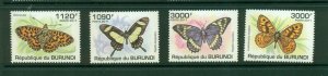 Burundi #887-90 (2011 Butterflies set) VFMNH CV $15.00