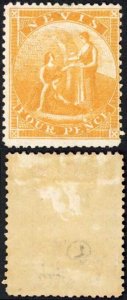 Nevis SG18 4d Orange-yellow Litho M/M Cat 180 pounds