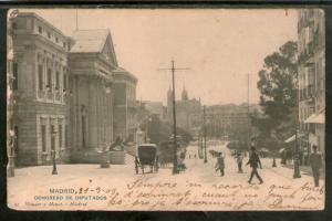 Spain 1906 Congress of Deputies, Madrid Architecture Used View Post Card # 14...