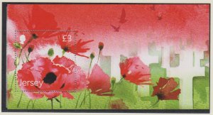 Jersey 2014, ' Poppies' Miniature Sheet .  unmounted mint NHM