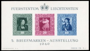 Luxembourg 238, cat. $110, 1949 Souvenir Sheet, never hinged