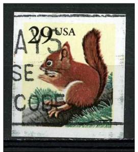 USA 1991 - Scott 2489 used - 29c, Red Squirrel 