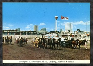 p149 - Canada CALGARY STAMPEDE 1975 Special PO Cachet on old Postcard. Race