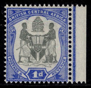 NYASALAND - BCA QV SG43, 1d black & ultramarine, NH MINT.