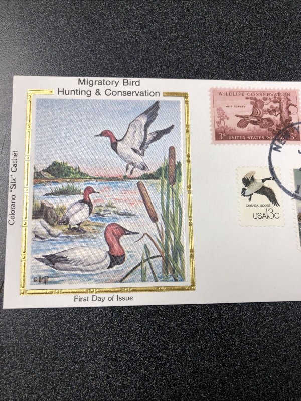 #RW49 1982 Federal Duck Canvasback First Day cover - Colorano “ Silk “ Cachet. 