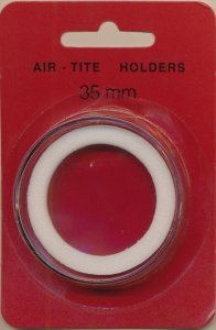 AIR-TITE Round Coin Holder - 35 mm - White Ring 