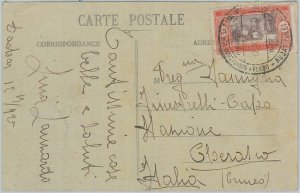 74745 - SENEGAL - POSTAL HISTORY - POSTCARD with ITALIAN SHIP paquebot POSTMARK