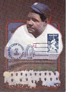 USPS 1st Day Ceremony Program #2046 Babe Ruth Baseball Official & Uo Cancels