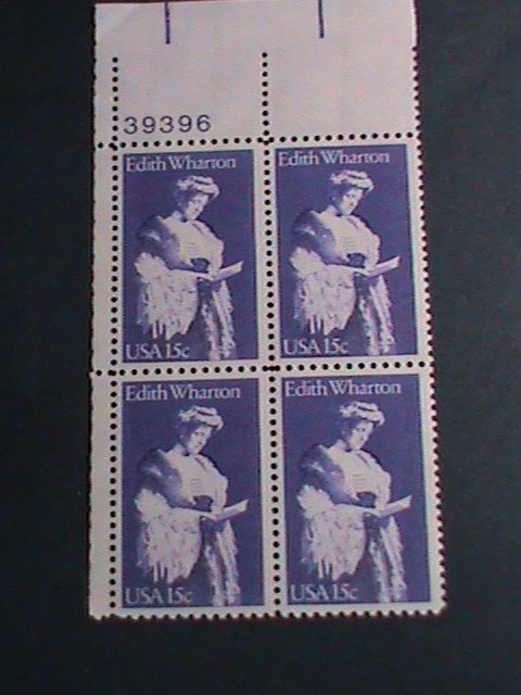 ​UNITED STATES -1980 SC#1832  EDITH WHARTON -MNH BLOCK OF 4 VERY FINE