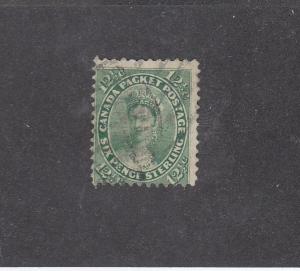 CANADA LOT MKK77 # 18 FINE-VERY LIGHT USED  QUEEN VICTORIA FIRST CENTS ISSUE