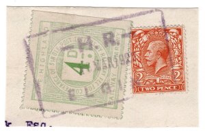 (I.B) The Highland Railway : Letter Stamp 4d (Elgin)