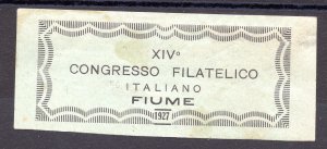 Einerophile of the XIV Italian Philatelic Congress in Fiume 1927