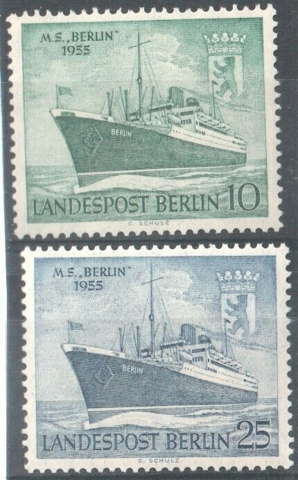 1955 WEST BERLIN GERMANY - S.G:B 123/4 - M.S.BERLIN - UNMOUNTED MINT