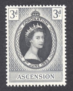 Ascension Scott 61 Unused HOG - 1953 Coronation Issue - SCV $1.25