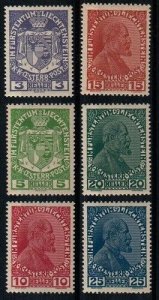 Liechtenstein Scott 4-9 Mint NH