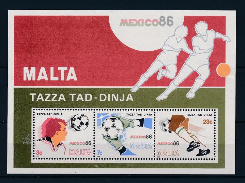 [45076] Malta 1986 Sports World Cup Soccer Football Mexico MNH Sheet