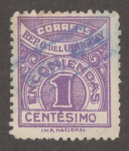 Uruguay, stamp, Scott#Q-35,  used, hinged, Parcel post, Blue PM, #U-Q35