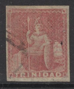 TRINIDAD SG12 1857 1d ROSE-RED USED