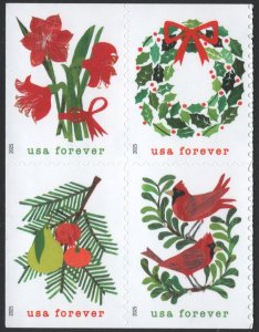 SC#6033-6036 (Forever) Holiday Cheer Block of Four (2025) SA