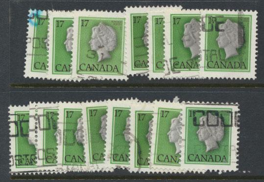 Canada SG 869 selection x 15 used  various shades