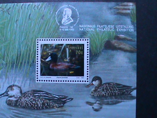 TRANSKEI 1992 NATIONAL STAMPS SHOW-LOVELY COLORFUL BIRDS-MNH-S/S-VERY FINE