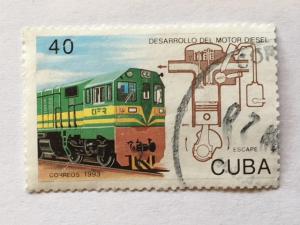 Cuba – 1993 – Single Train Stamp – SC# 3475 - Used
