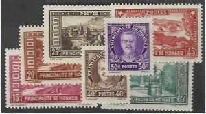 Monaco SC#110-112, 114-117 Mint F-VF SCV$16.20...Great Opportunity!