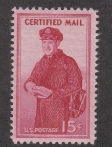 United States # FA1, Certified Mail, Mint NH