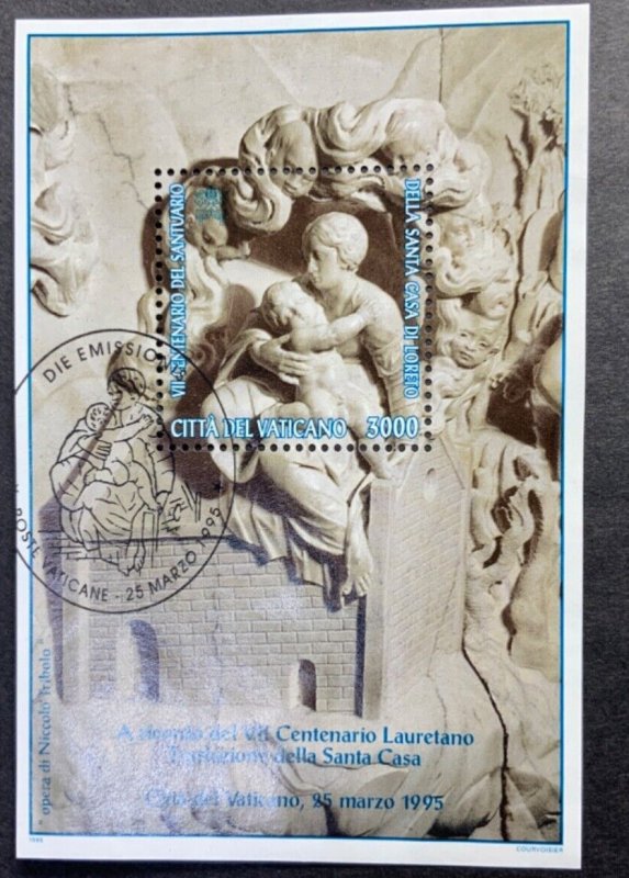 Vatican City USED Souvenir Sheet #977 Art