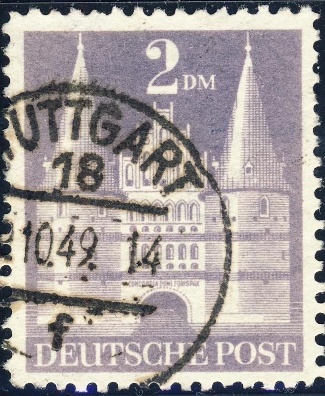 ALLEMAGNE / GERMANY Bizone 1948 Mi.98.YIIB(98.IIwg) 2DM T.2 p.11 - VF Used (h)