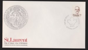 CANADA FDC Scott # 592 - PM Louis St Laurent - Canada Post Cachet 1