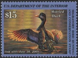 RW67 $15.00 Mottled Duck Duck Stamp (2000) MNH