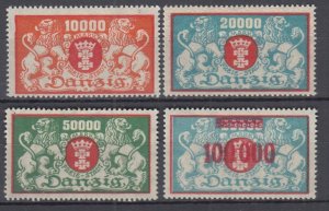 1923 Danzig German Occupation  Full Set Michel 147-150 MLH
