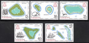 Kiribati - 1986 Island Maps Set MNH** SG 256-260