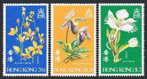 Hong Kong 342-344,MNH.Michel 341-343. Orchids 1977.Buttercup,Lady's-slipper,