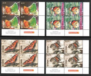 Botswana - 2024 Butterflies Plate Block Set MNH**