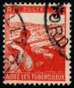 1946 France Cinderella 2 Fr + 1 Fr Overprinted 3Fr Tuberculosis Aid Used