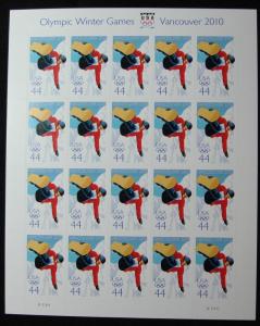 US #4436 MNH Pane of 20, Vancouver Winter Olympic SCV $20.00