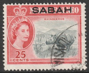 Malaya Sabah Scott 8 - SG415, 1964 Elizabeth II 25c used