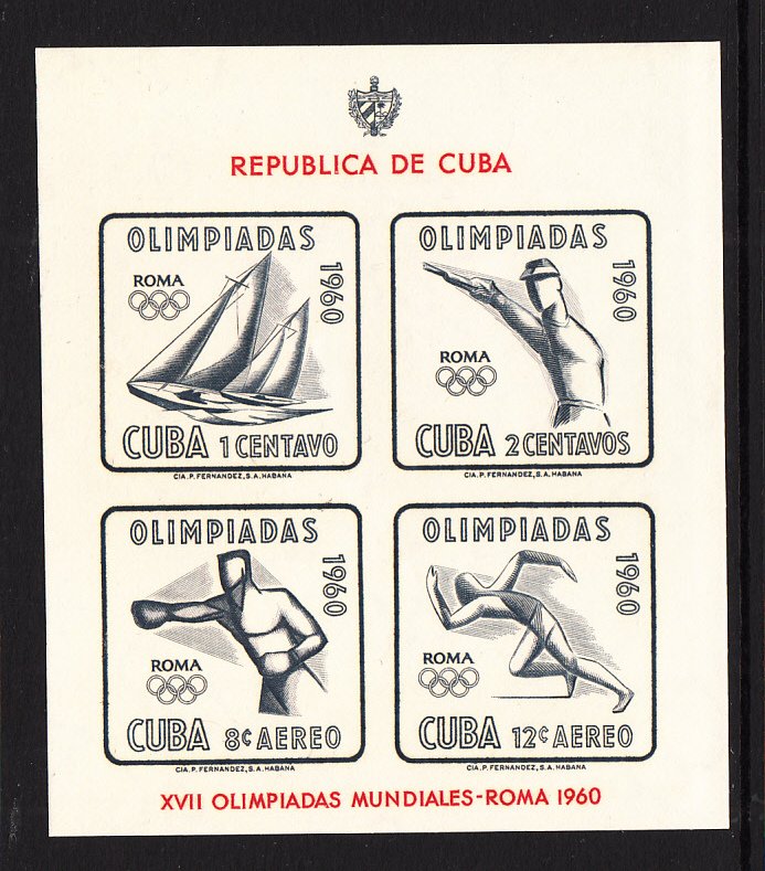 Cuba C213a Summer Olympics Souvenir Sheet MNH VF