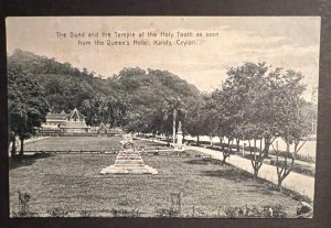 1929 Ceylon Postcard Cover to Magona Japan Bund Temple of Holy Tooth RPPC